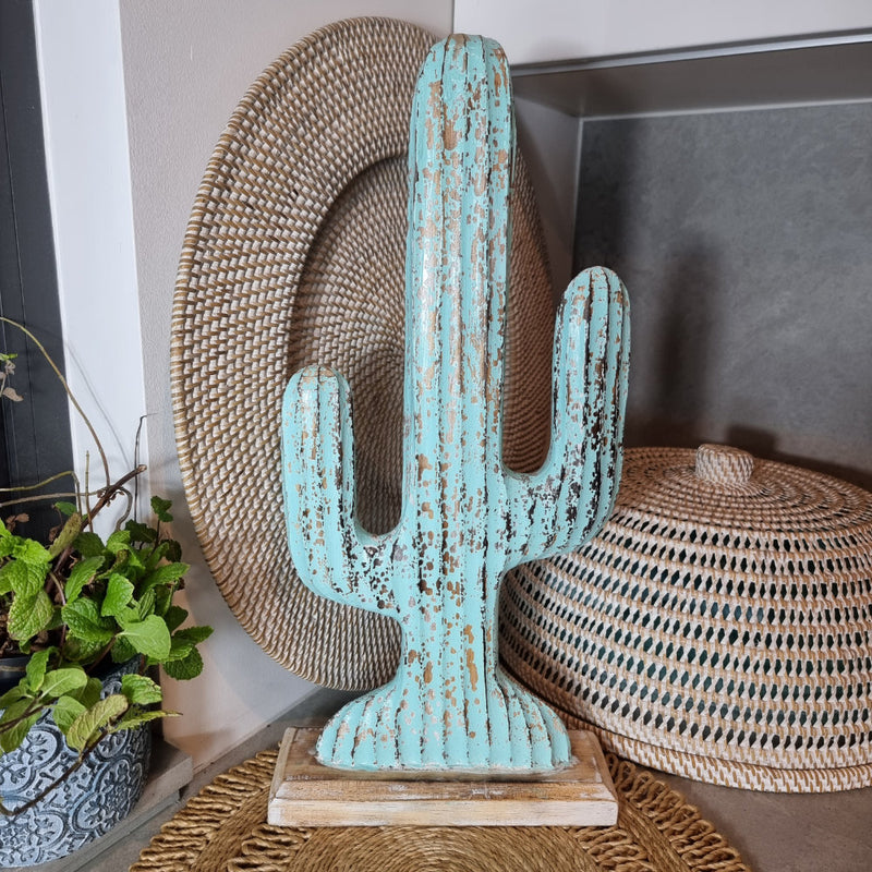 Cactus on stand Aqua (Large)