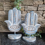 Hamsa on Stand Blue (SET of 2)