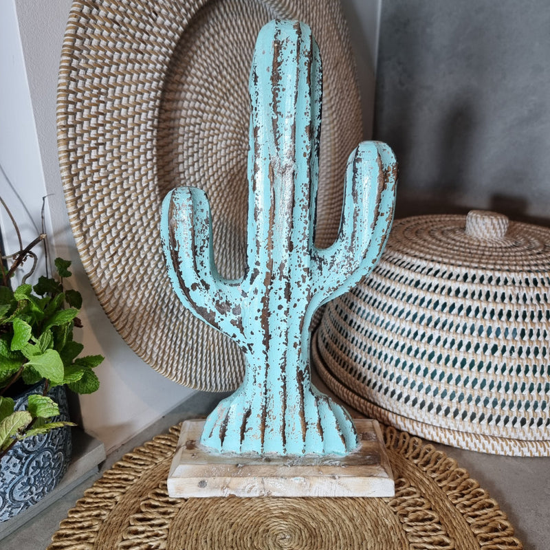 Cactus on stand Aqua (Medium)