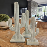 Cactus on stand Turquoise (SET of 3)