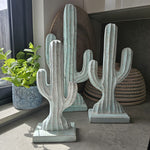 Cactus on stand Turquoise (SET of 3)