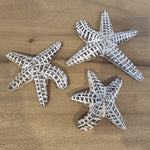 Wooden Starfish set of 3 home décor - Dark Pattern